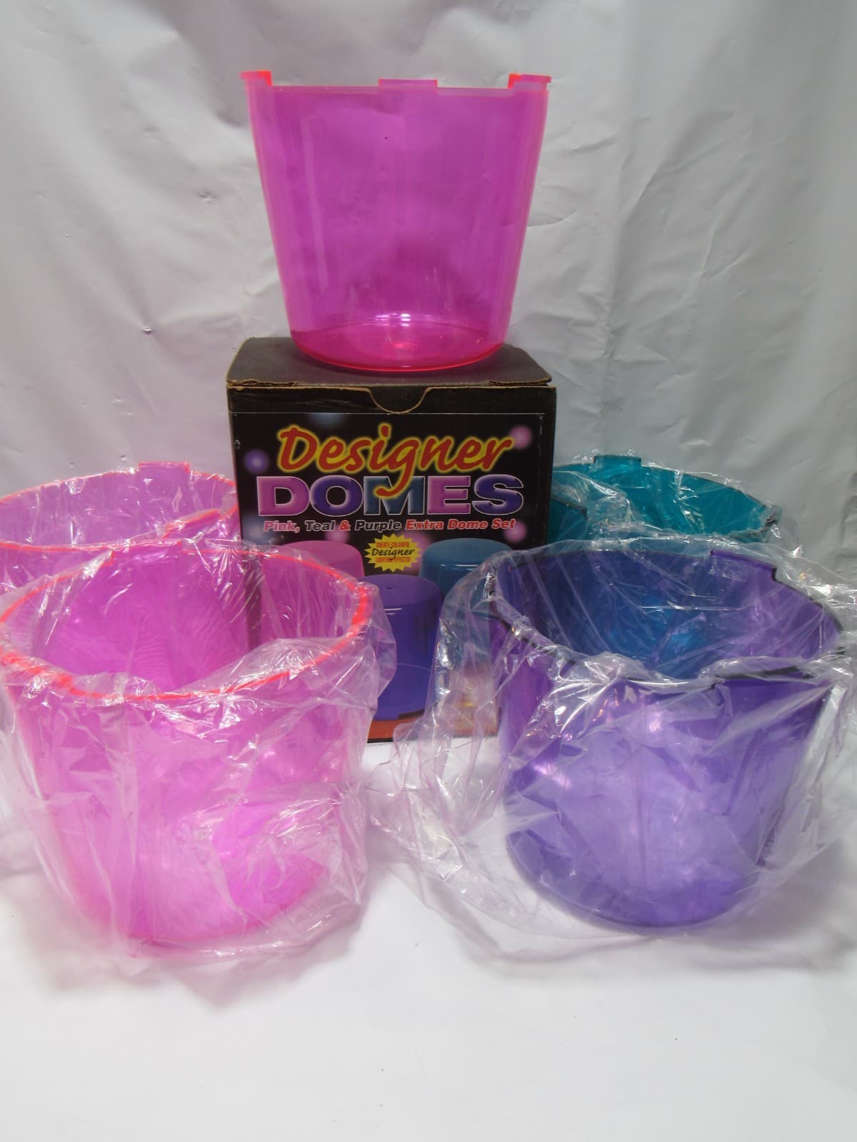 Rotating Multi Flasher Replacement Domes Pink Teal Purple 5 Domes (T25J)