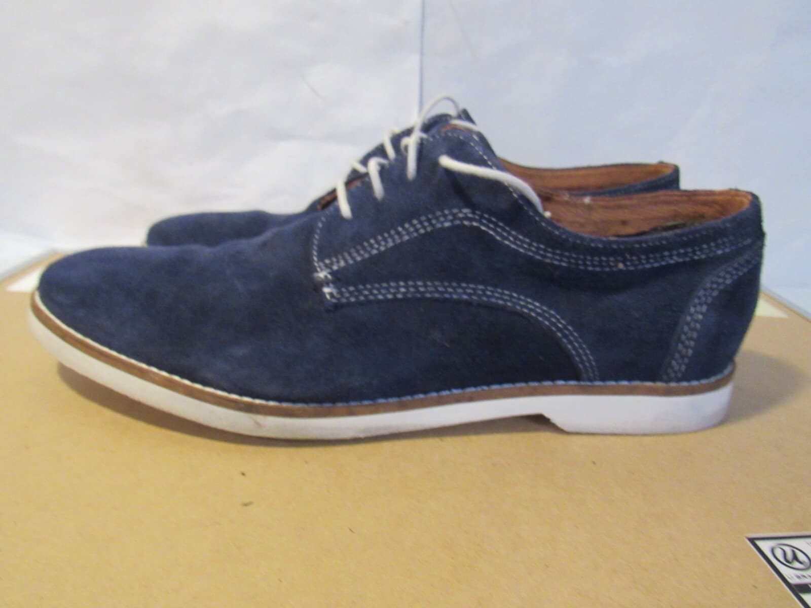 Jeffery Tyler Mens Gavin Oxford Dress Shoes Blue Suede SZ 10 M B69M