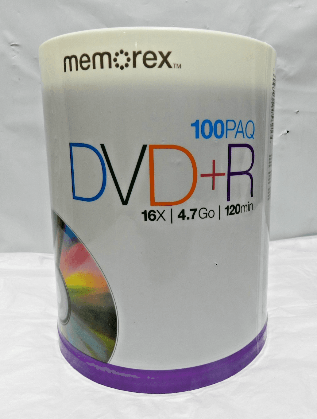 Memorex DVD+R 16X 4.7GB 120min 100 Pack Spindle New Factory Sealed M30J