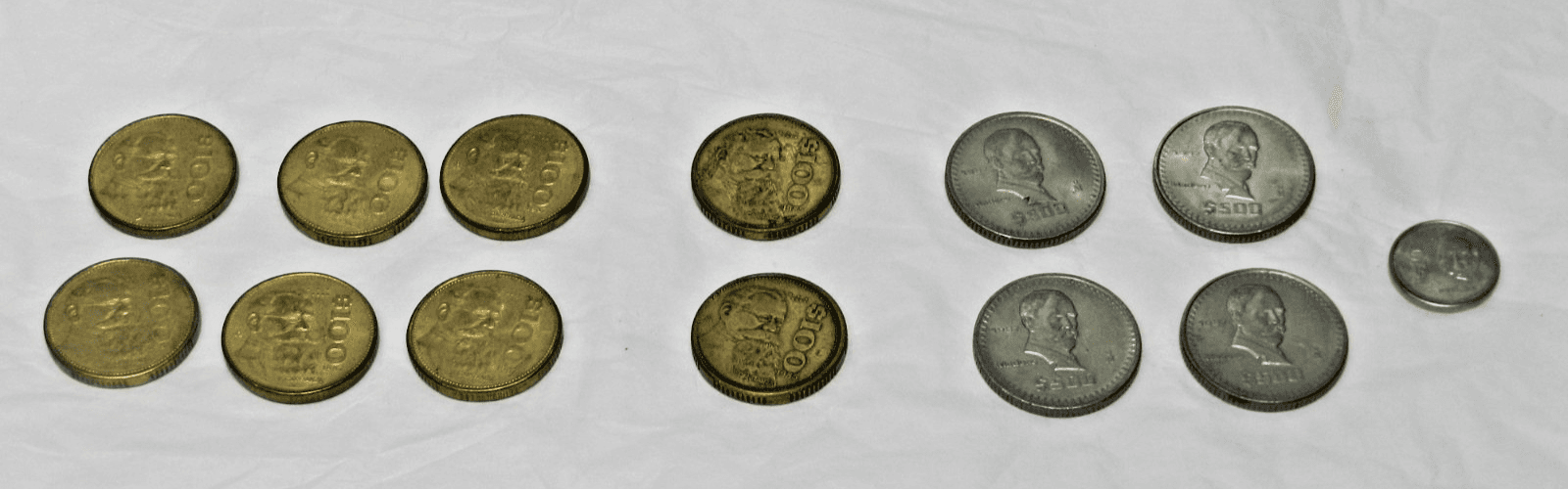 13 Vintage Mexican Coin Lot 1985 1987 $100 $500 $10 Varies (M29J)