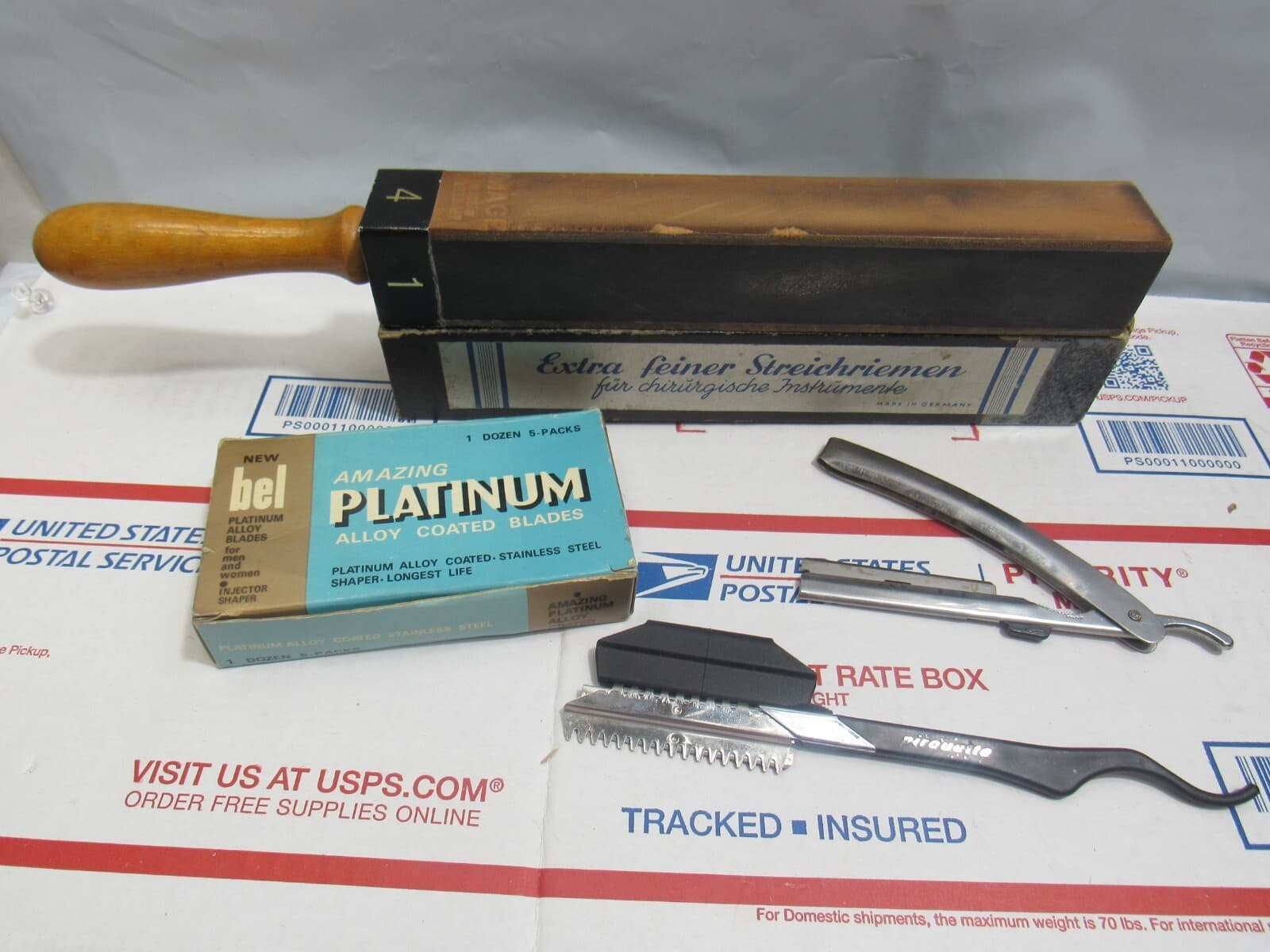 Vintage Barber Extra Feiner Streichriemen / Diane Straight Razor/ Pirouette K99K