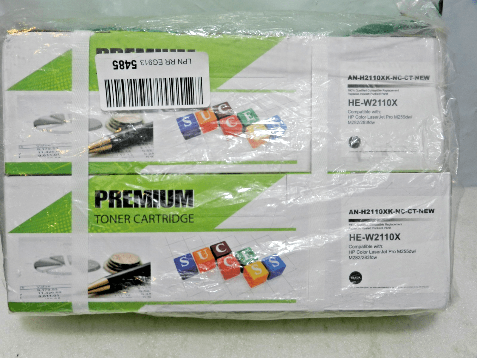 2 Pack HE W2110X Compatible Black Toner Cartridge HP Color LaserJet Pro (M44K)