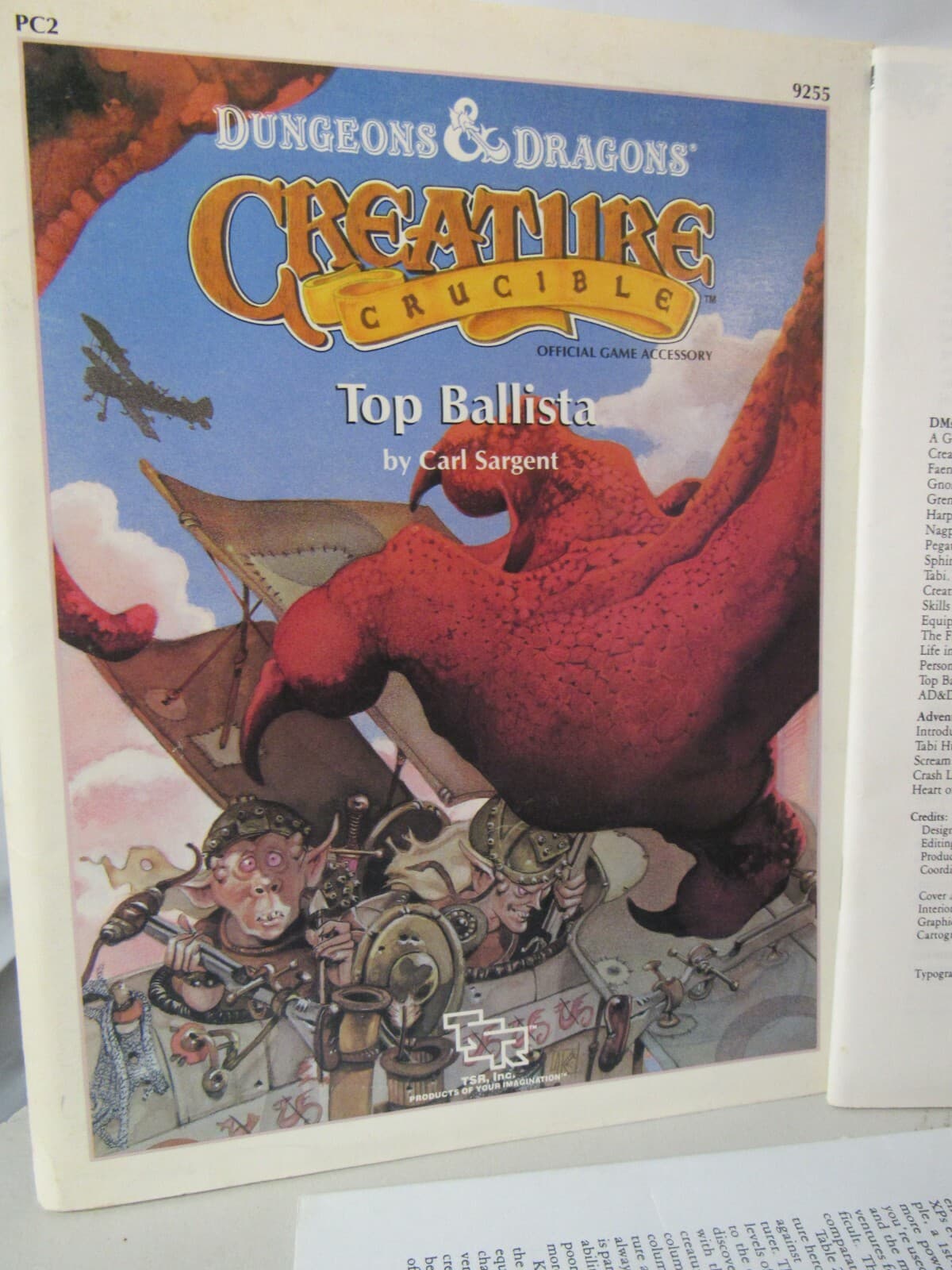 D&D 1989 Dungeons & Dragons Creature Crucible -PC2 #9255