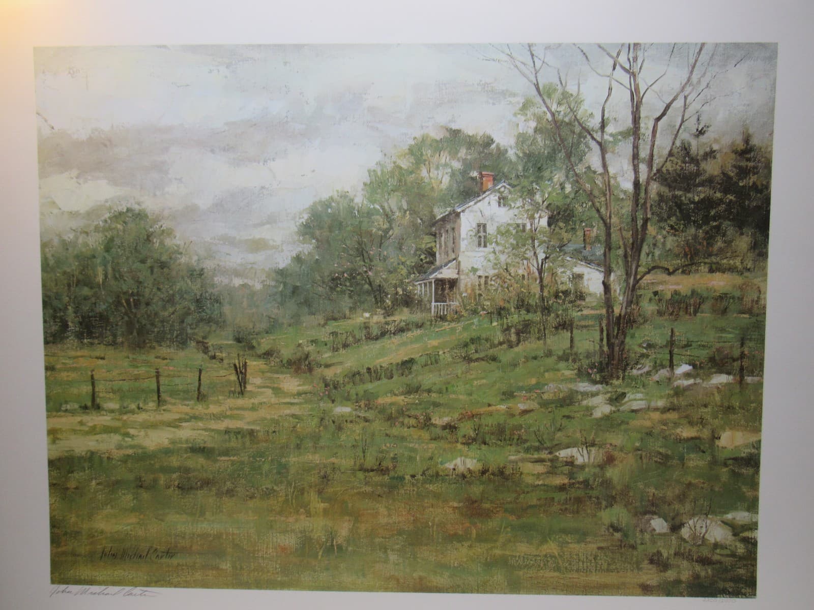 VTG Signed John Michael Carter Picture Art Print Taylor County May Kentucky Y7J