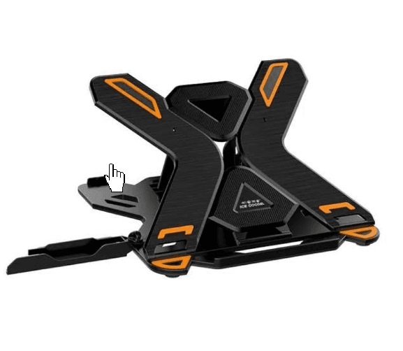 Ice Coorel Lightweight Laptop Adjustable Rotating Stand Black/Orange B79M