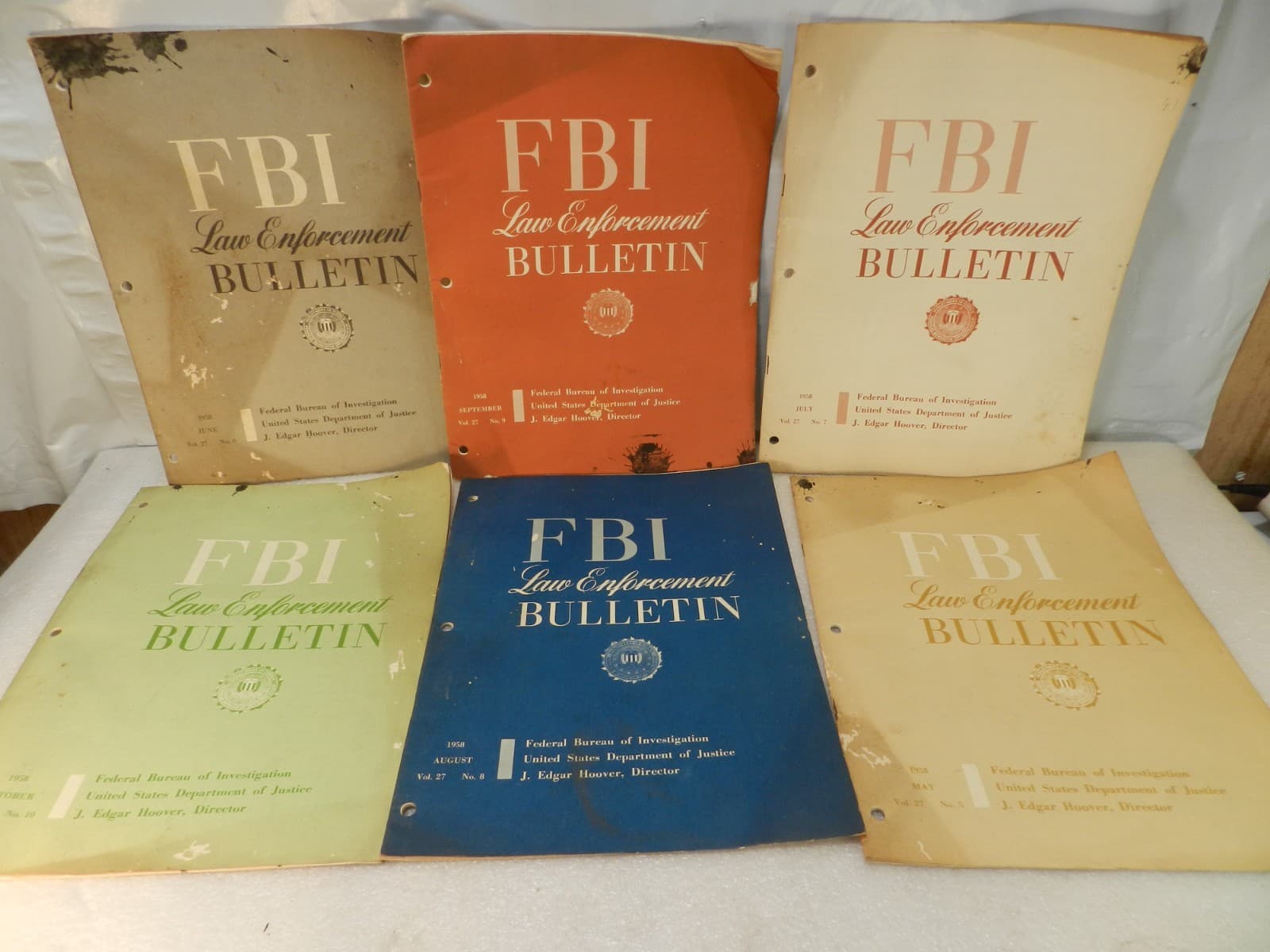 6 FBI Law Enforcement Bulletin 1958 Hoover Director (Y15JJ)