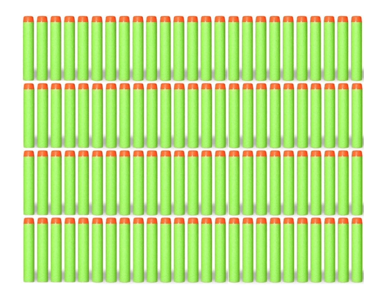 200 Amosting Foam Bullets Gun Dart Refills (Geen w/ Orange Tip) (W35J)