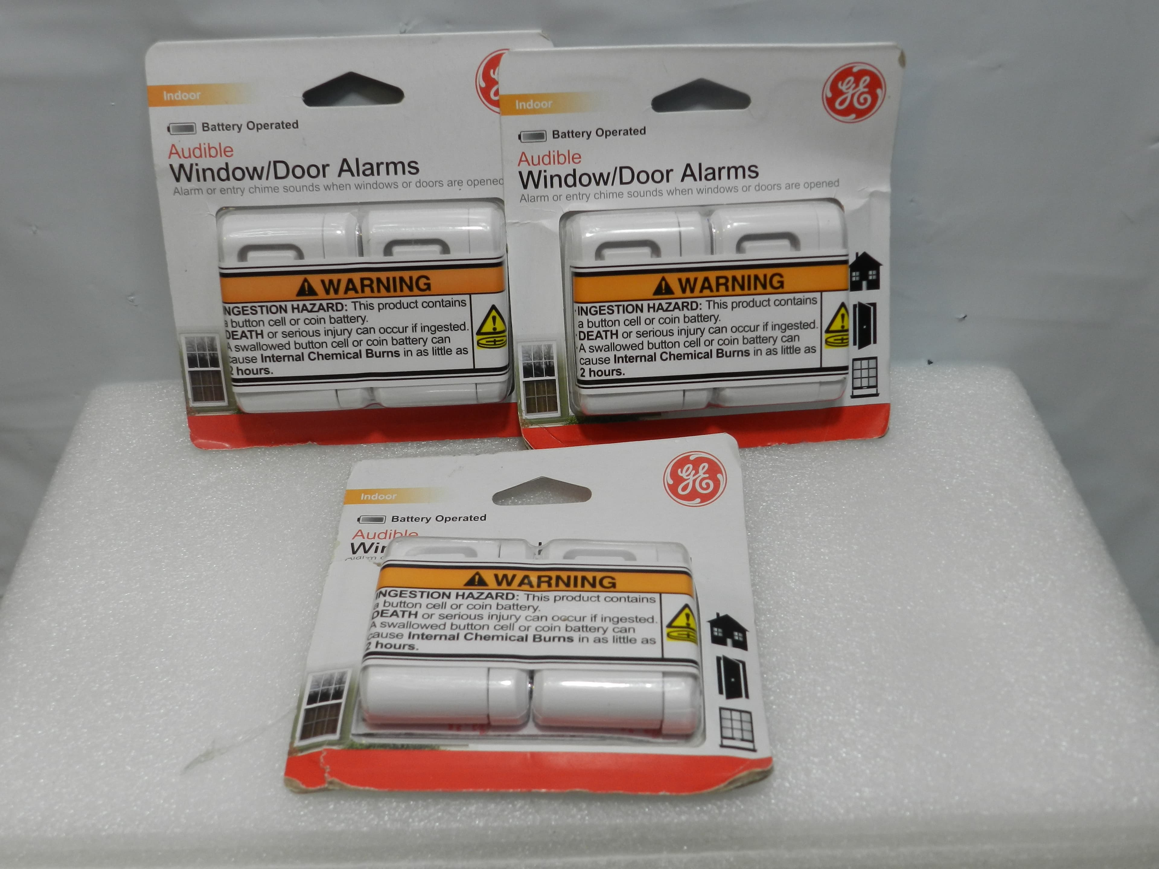 6 GE Audible Window / Door Alarms Battery Operated (M70K)