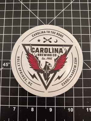 Beer Coaster ~ CAROLINA Brewing Co Holly Springs NORTH CAROLINA Est 1995 10 Pack