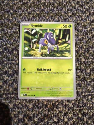 Pokémon Nymble 009/094 TCG Basic 50 HP Common Regular Flail Around 10 Card
