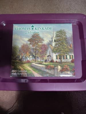 Thomas Kinkade Studios 2025 Wall Calendar with Scripture