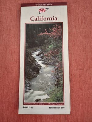 VINTAGE 2000 California State Map AAA State Series