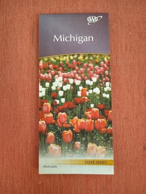 2017 AAA Michigan State Highway Gas Station Travel Road Map-TK3