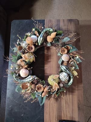 Fall Pumpkin Wreath: Boho Pampas Grass, Neutral Autumn Decor 20"