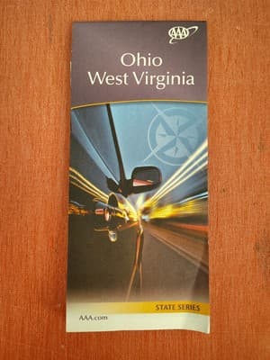 AAA Highway Road Map - Ohio West Virginia - State Series - 2018