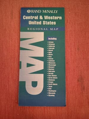 Vintage 1993 Rand McNally Central & Western United States Regional Map