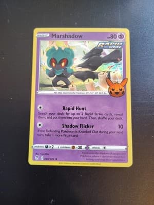 Marshadow 080/203 Evolving Skies Trick Or Trade (Stamped Rare Holo) Pokémon Card