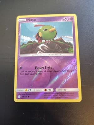 Pokémon TCG Natu Sun & Moon Cosmic Eclipse 78/236 Regular Common Card NM 2019