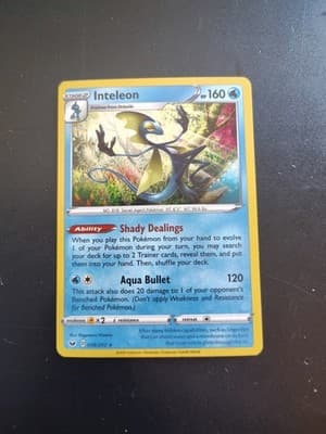 Inteleon 058/202 Holo Rare Sword & Shield 2020 Pokemon Card