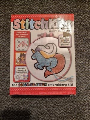 Stitchkits Unicorn Cross Stitch Craft Sewing Kit Embroidery Gift For Kids 8+ NEW