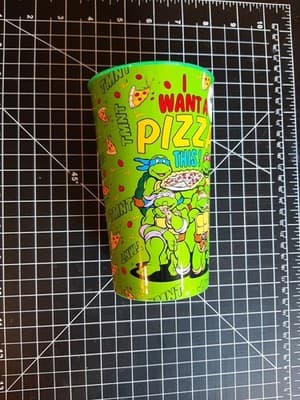 Teenage Mutant Ninja Turtles Green Plastic Cup 600ml Pizza TMNT Design