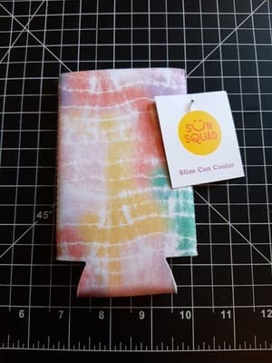 Sun Squad Slim Can Cooler Koozie 2 different color styles You choose