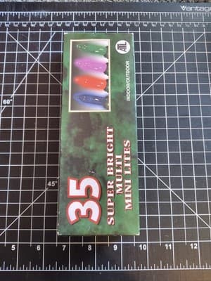 Vintage Super Bright 35 Miniature Lights Christmas Light Set Indoor/Outdoor Use