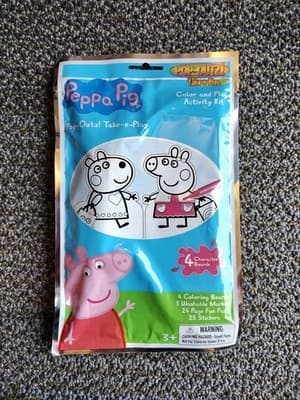 Disney PEPPA PIG On the Go Play Color Pack ACTIVITY KIT Stickers Marker Fun Fair