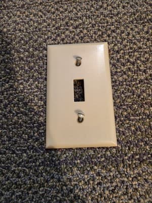 Eagle 2144W White 1-Gang Toggle Switch Plastic Oversize Wallplate Cover Plate