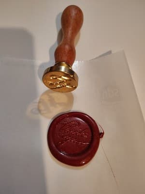 Wax Seal Stamp, With Brass Head And Wood Handle, Great For Crafts, Weddings, BDs
