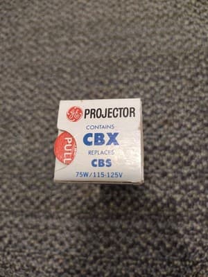 NOS GE CBX/CBS Projector Lamp 115-125V 75W