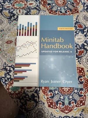 MINITAB HANDBOOK: UPDATE FOR RELEASE 16 By Barbara F. Ryan & Brian L. Joiner VG+
