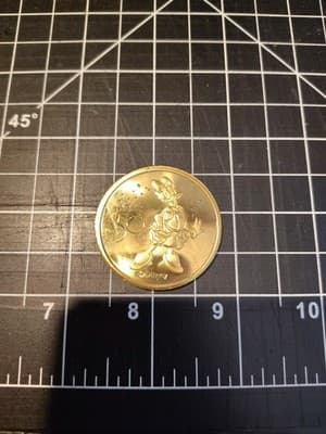 Disney 50th Anniversary Gold Medallion Daisy Duck