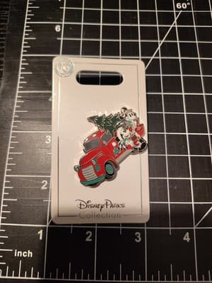 NEW ON CARD Disney Parks Mickey & Minnie Red Truck Christmas Tree Holiday 2019