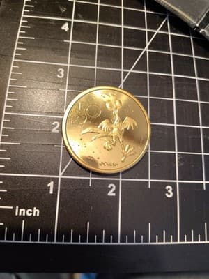 2021 Disney WDW 50th Anniversary Metal Medallion 1.5" Coin Moana's Hei Hei