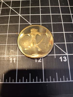 Walt Disney World 50th Anniversary Metal Gold Medallion the lion king Timon