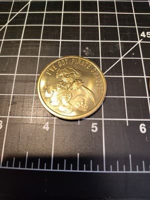 Disney Parks Gold Coin Pirate Minnie Mouse Swagger Souvenir POTC Collectible