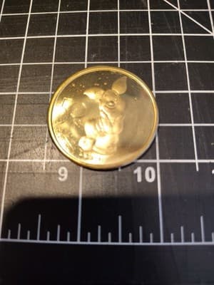 2021 Disney WDW 50th Anniversary Metal Medallion 1.5" Coin Piglet & Mickey