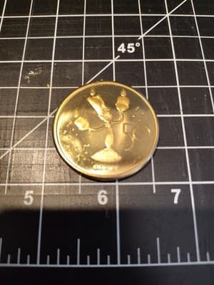 Walt DISNEY World 50th Anniversary 2021 Gold Medallion 1.5" Coin LUMIERE