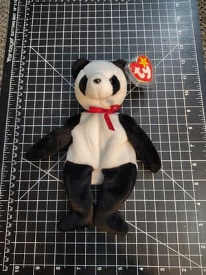 TY Beanie Baby - FORTUNE the Panda Bear (8 inch) - MWMT's Stuffed Animal Toy