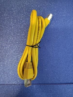 LAN Ethernet Network Cable Yellow Cat5e RJ45 24AWG 1.5m 312-10017-02