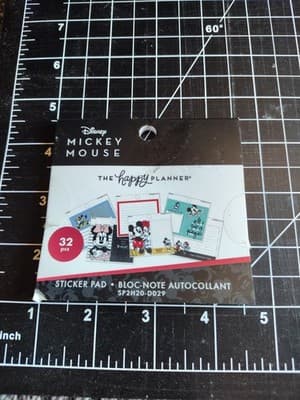 Happy Planner DISNEY Mickey Mouse Mini Sticker Pad 32 pcs.- NEW
