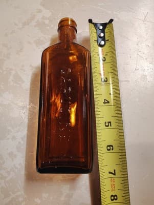 Capudine For Headache Vintage Bottle Brown 6.75 inches Tall