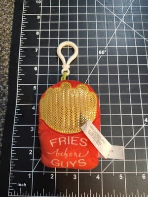 Glitzy Clips Collectible Clippable Plush Fries Before Guys Keychain Stuffed Toy