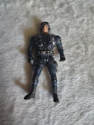 Army Soldier/ Swat Officer In Blue 4” Action Figure Plastic Toy