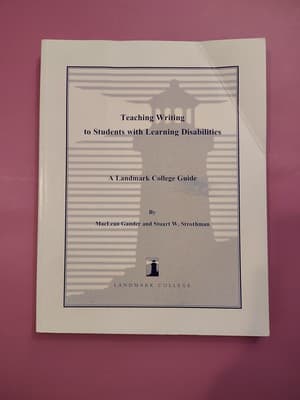 Teaching Writing To Students With Learning Disabilities By McLean Gander