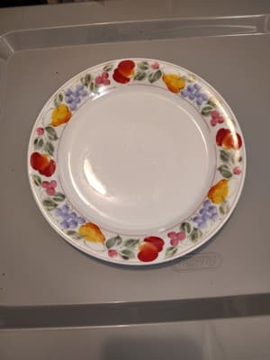 Gibson Designs COUNTRY ORCHARD Dinner Plate 9 ¾” D Fruit Rim