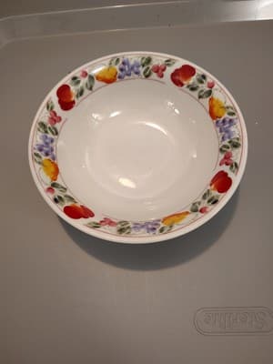 Gibson Designs COUNTRY ORCHARD 6.5" Soup Bowl Fruit Rim