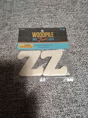 Hobby Lobby Woodpile 1.75” Wood Letters (4 Pieces Of Letter Z) Still Sealed New