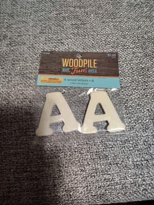Hobby Lobby Woodpile 1.75” Wood Letters (4 Pieces Of Letter A) Still Sealed New